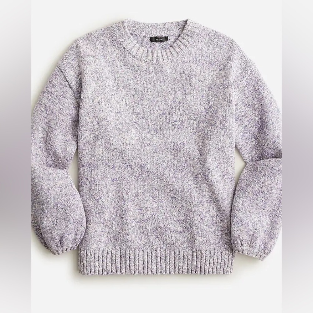 J. Crew Puffsleeve Lavender Knit Sweater